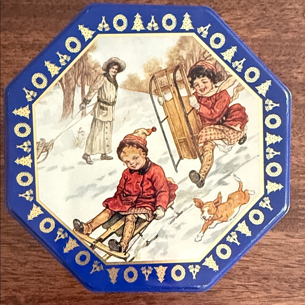 Vintage Carl Larsson Christmas collectible tin